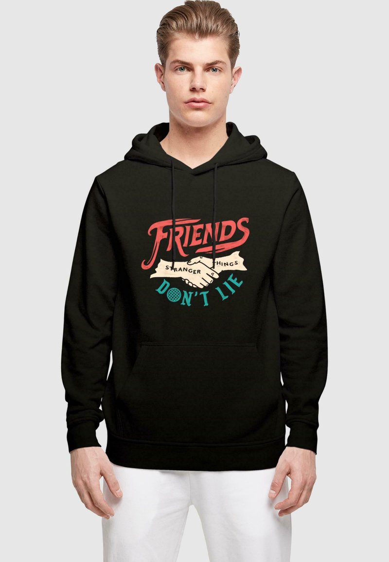 ABSOLUTE CULT STRANGER THINGS - FRIENDS DONT LIE HANDS   - Luvtröja - black