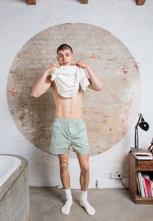 STRIPED - Boxer shorts - green