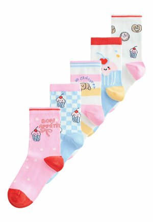 BAKERY ANKLE 5 PACK   - Strømper - pink and blue