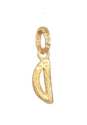 LETTER D STRUCTURED CHARM - Pendentif - gold-coloured