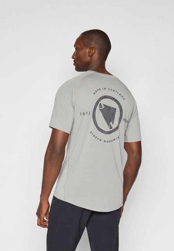 LOOP TECH TEE - Sports T-shirt - eintöniges grau