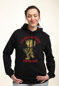 Marvel GUARDIANS OF THE GALAXY CLASSIC XMAS GROOT DAD - Mikina s kapucí - black