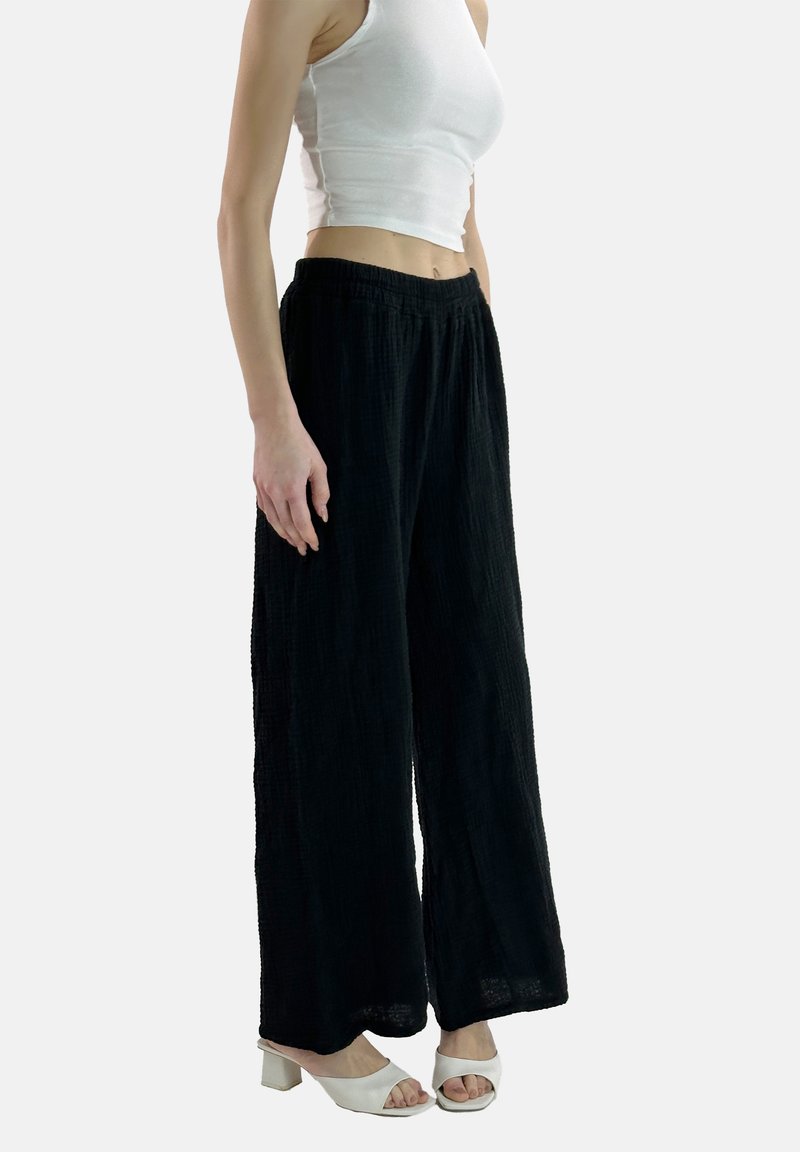 Elara MOUSELINE - Broek - schwarz