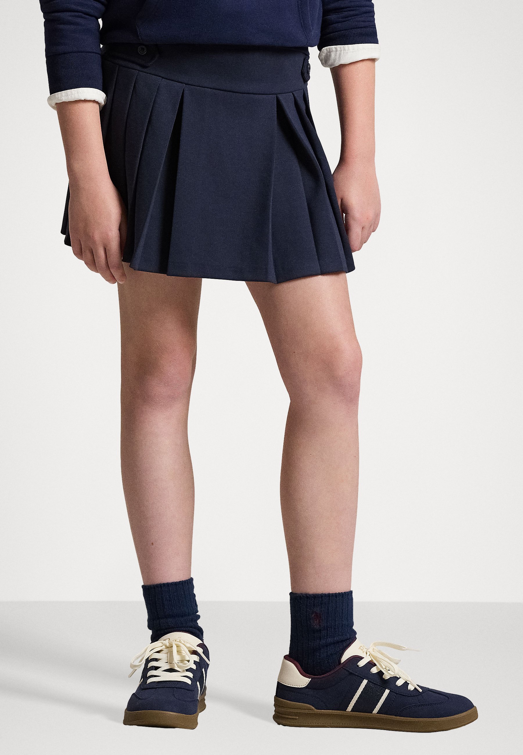 Polo Ralph Lauren PLEATED PONTE SKORT 7-14Y - A-line skirt - navy