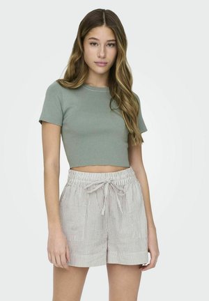 JDY CIRKELINE CROP NOOS - T-Shirt basic - jadeite