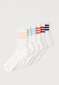 3 STRIPES ESSENTIALS CUSHIONED CREW 6 PAIR PACK - Calze sportive - white/active maroon/fox orange/dark blue