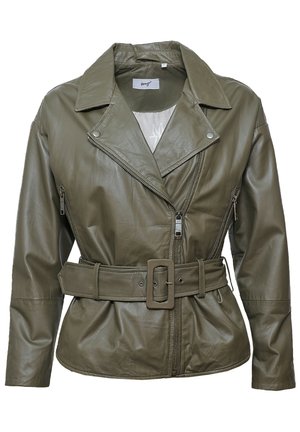 Leather jacket - forest night