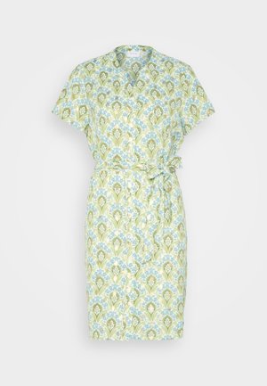 VILA VIZINO V NECK SHORT SHIRT DRESS - Blousejurk - birch/green/blue