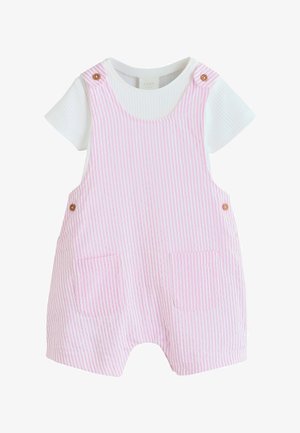 REGULAR FIT - SET 2 PIECE - Glaustinukė - pink and white stripe