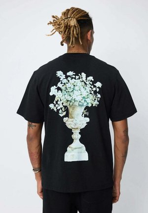 À MANCHE COURTE - T-shirt imprimé - noir