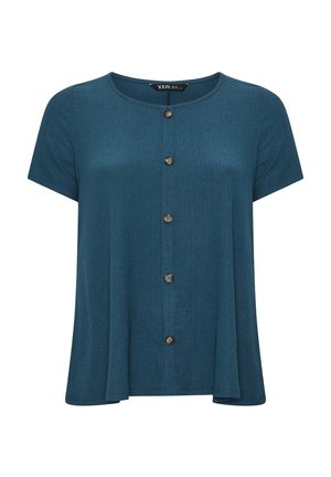 Yours Clothing, PLUS SIZE SCOOP NECK T-SHIRTS - Camicetta - dark blue