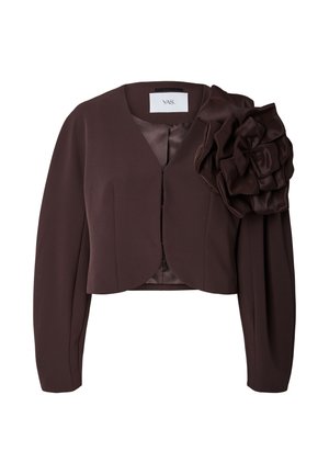 YAS, YASLAULIN FLOWER CROP JACKET S. - SHOW - Blazer - coffee bean
