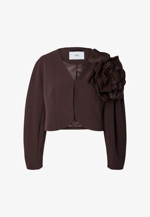 YAS, YASLAULIN FLOWER CROP JACKET S. - SHOW - Blazer - coffee bean