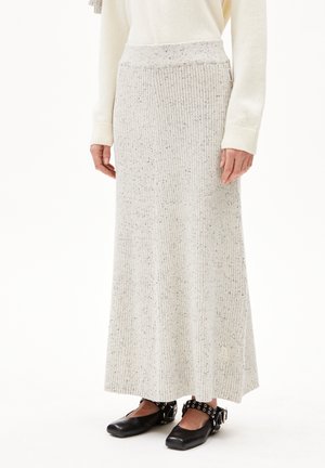 HANAA  - Maxi skirt - oatmilk-black