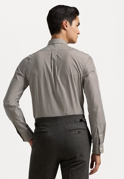 Polo Ralph Lauren SLIM FIT STRIPED STRETCH POPLIN SHIRT - Skjorta - cooper brown/white