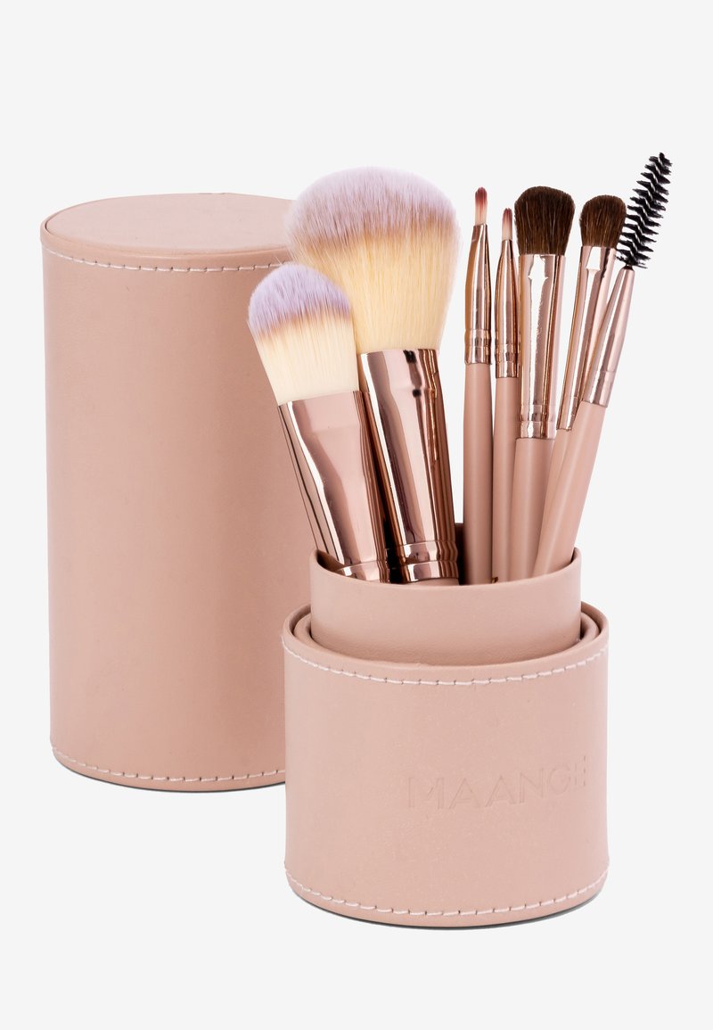 ZOË AYLA - 7PK MAKEUP BRUSH, CYLINDRIC CASE - Zestaw pędzli do makijażu, Powiększ