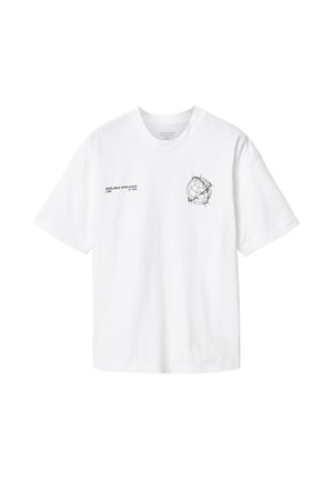AllSaints, CALLER SS CREW . - T-shirt print - ashen white