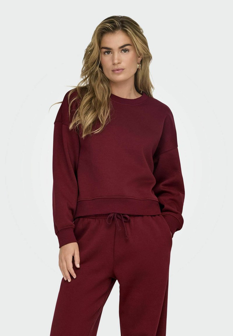 ONLY ONLBEST LIFE LS CREW NECK NOOS - Felpa - cabernet