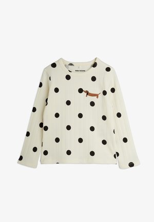 Mini Rodini, DOTS DOG TEE UNISEX - Μπλούζα με μακριά μανίκια - offwhite