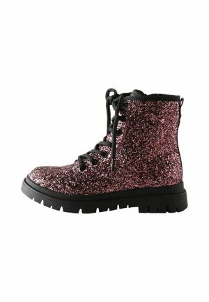 Next, STANDARD FIT (F) FIT - WARM LINED LACE-UP BOOTS FIT (F) - Lace-up ankle boots - pink glitter