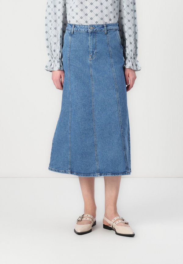 SLFEVELYN MIDI SKIRT - Denim skirt