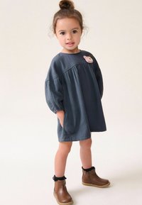 Next TEXTURED-REGULAR FIT - Denní šaty - navy blue bear character