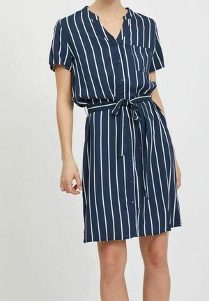 Skjortekjole - mottled dark blue