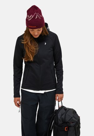 RIDER ESSENTIALS ZIP HOOD - Flisinė striukė - black