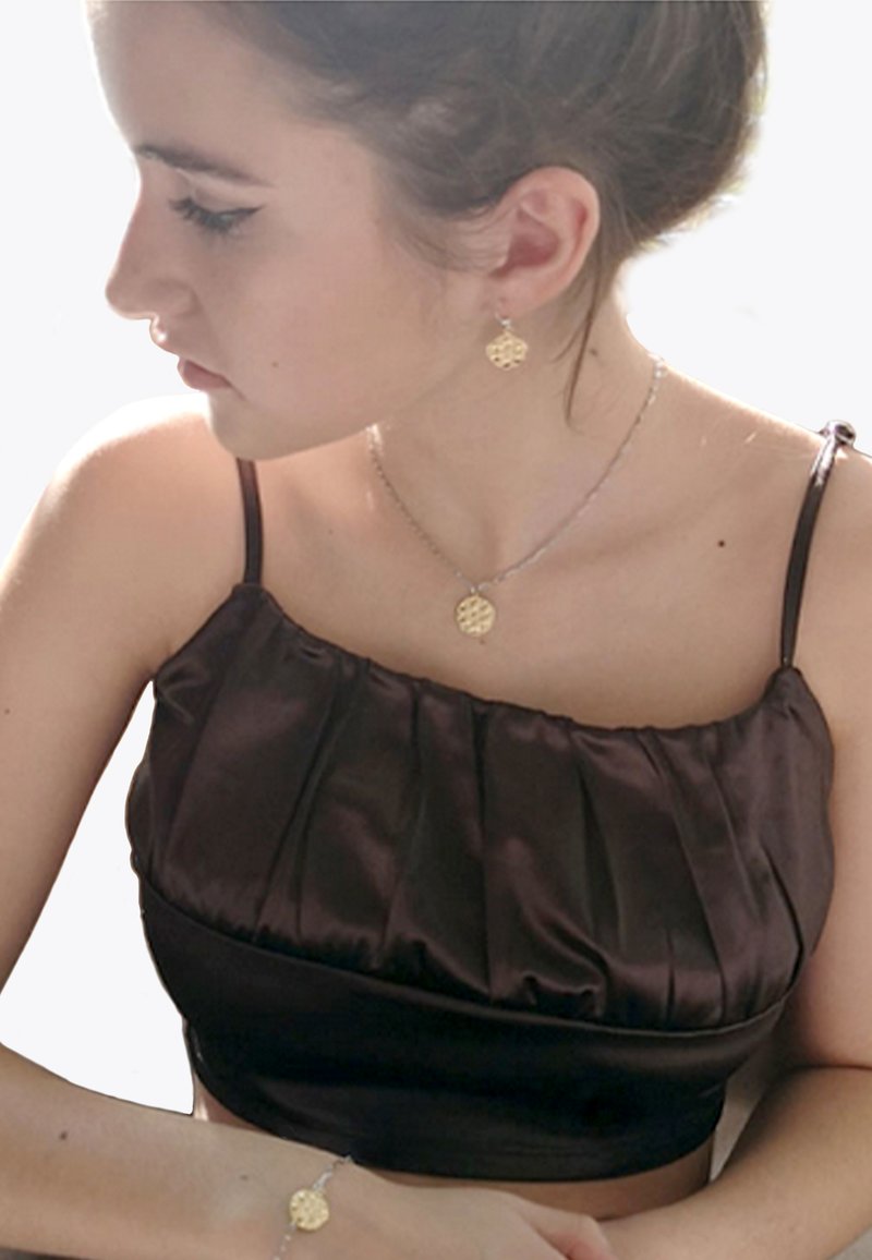 Silver & Gems VINTED FLOWER - JEWELLERY SET   - Naszyjnik