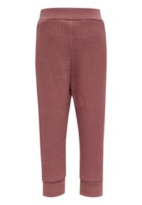 Trousers i waffle-stickad i d�ämpad rosafärg, med en mjuk elastisk midja och ribbade ärmslut för en tät passform. Texturerad tyg lägger till detalj.