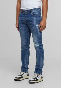 2Y Premium CARLOS DESTROYED SLIM FIT - Traperice suženog kroja - midblue
