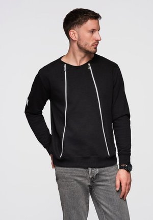 Ombre, WITH DECORATIVE ZIPS - Sweatshirt - black