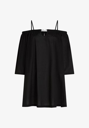 KARL LAGERFELD, SIGNATURE OFF-SHOULDER SHEER BEACH - Accessoire de plage - black