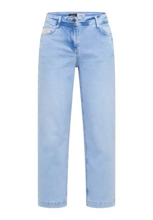 Cecil, 7/8 WIDE LEG JEANS MIT CROCHET-DETAIL - Wide Leg - light blue random bleached