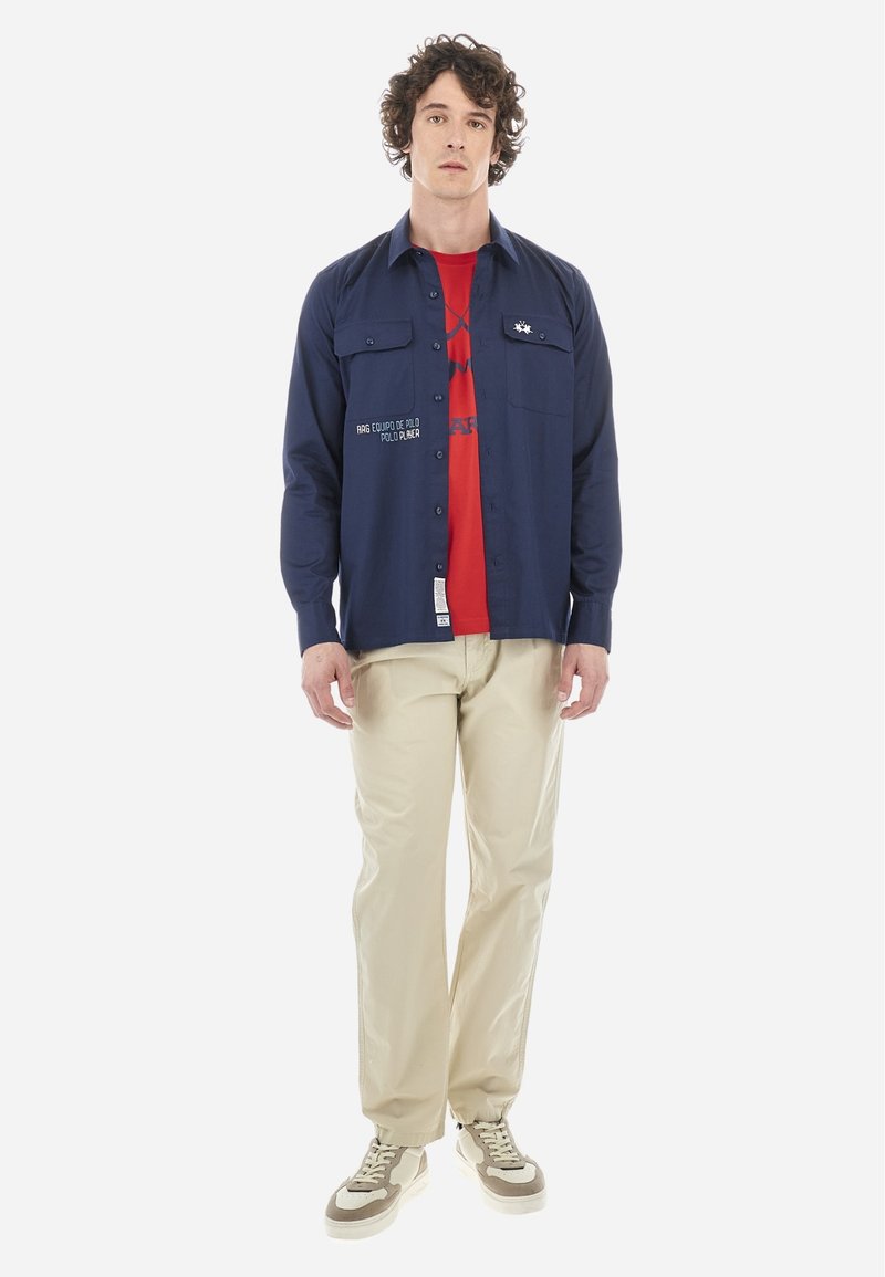 LA MARTINA T-shirt print donkerrood LA MARTINA T-shirt print donkerrood