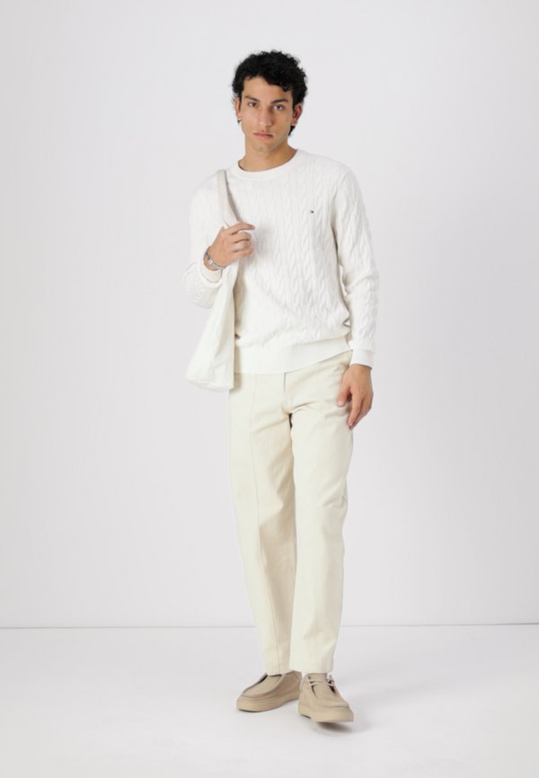 CLASSIC CABLE CREW NECK - Jumper - ivory petal3