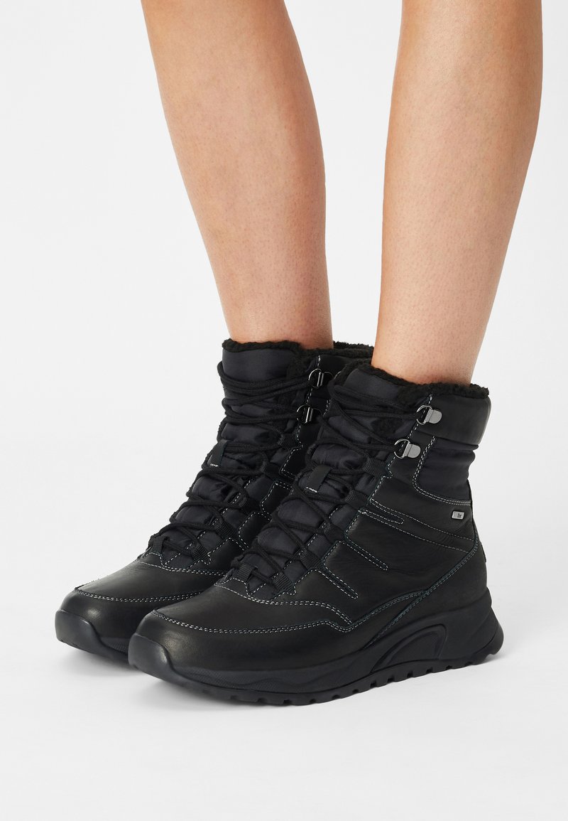 Damen Sneaker | Gabor Comfort Schnürstiefelette schwarz/schwarz - HF32906 Damen Sneaker | Gabor Comfort Schnürstiefelette schwarz/schwarz - HF32906