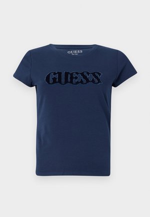Guess PONY HAIR TEE - Print T-shirt - blackened blue