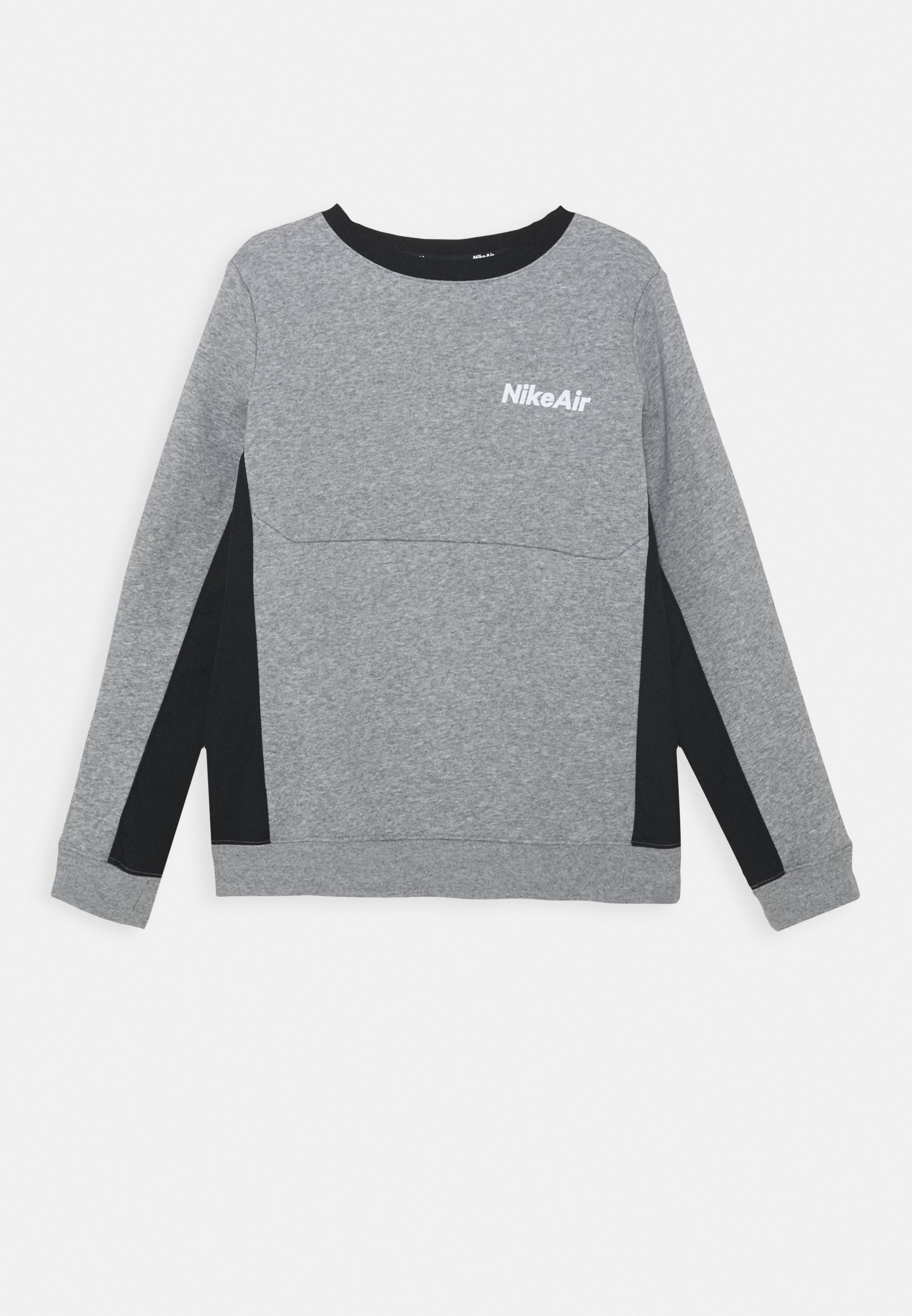 Nike Sportswear Air Crew Sweatshirt Dark Grey Heather Black Mottled Dark Grey Zalando Co Uk