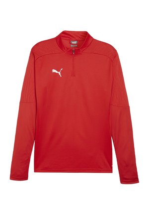 TEAMFINAL TRAINING 1/4 ZIP  - Langarmshirt - rotsilbernull