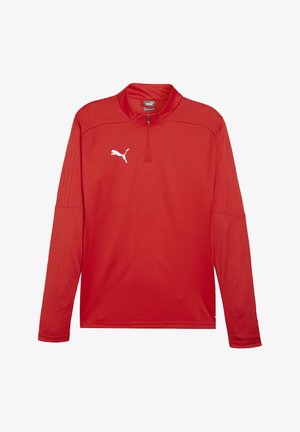 Puma, TEAMFINAL TRAINING 1/4 ZIP - Langærmet T-shirt - rotsilbernull