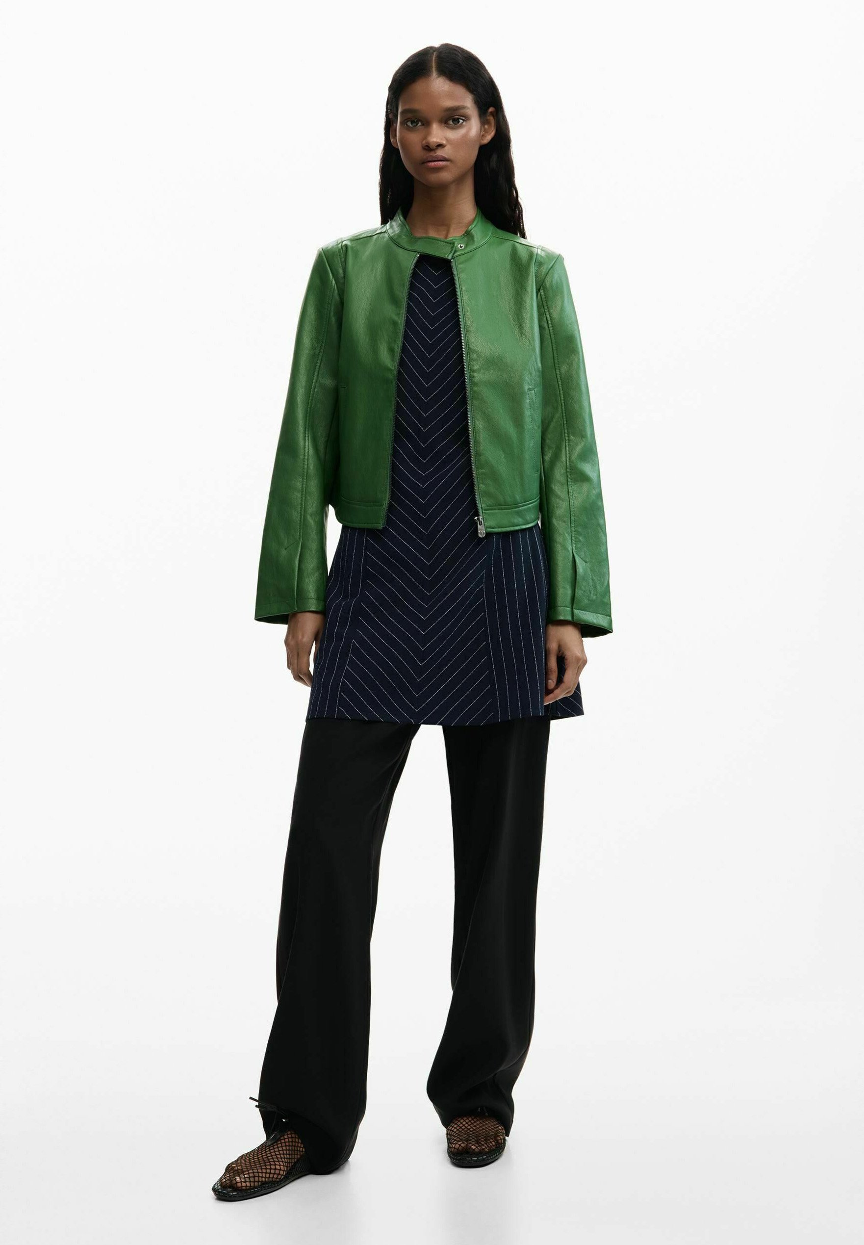 Desigual COMBINED - Faux leather jacket - green - Zalando Desigual COMBINED - Faux leather jacket - green - Zalando