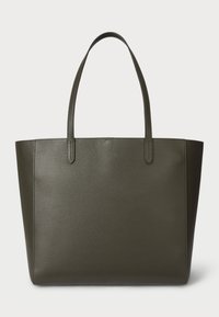 Lauren Ralph Lauren PEBBLED LEATHER LARGE CAMERYN TOTE BAG - Shopping bag - dark olive