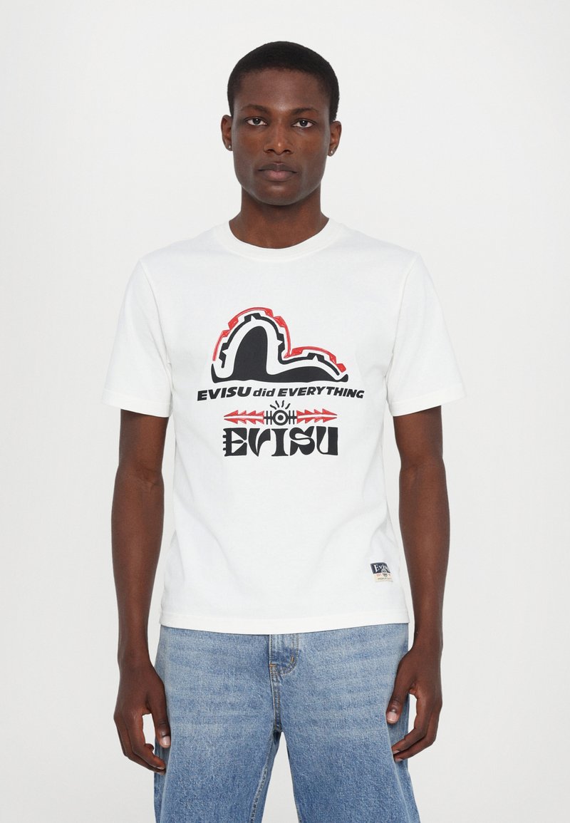 Evisu - SEAGULL TEE - T-shirts med print - white, Forstørre