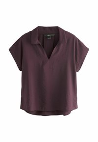 Next SHORT SLEEVE V-NECK OVERHEAD WITH COLLAR - Bluse - red burgundy