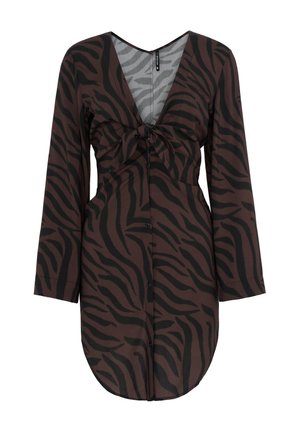 WRSTBHVR, WRSTBHVR DRESS TAKI DRESS - Robe chemise - chocolate brown zebra