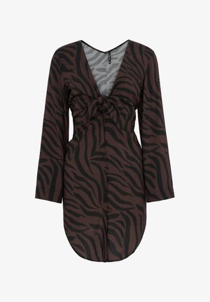 WRSTBHVR, WRSTBHVR DRESS TAKI DRESS - Robe chemise - chocolate brown zebra