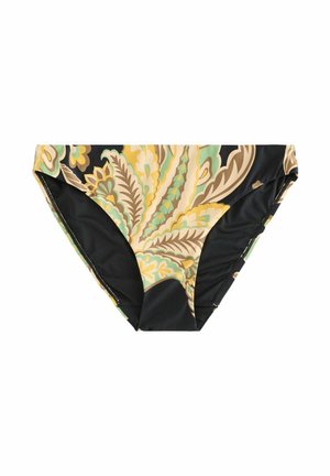 RUCHED SIDE LEG - Bikinibukser - black/green paisley