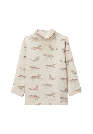 MANCHES LONGUES COL ROULÉ IMPRIMÉ  - T-shirt à manches longues - naturel