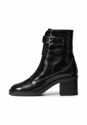 LYRA - Kaubojiški / motociklininko stiliaus aulinukai - black glossy